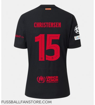 Barcelona Andreas Christensen #15 Replik Auswärtstrikot 2024-25 Kurzarm